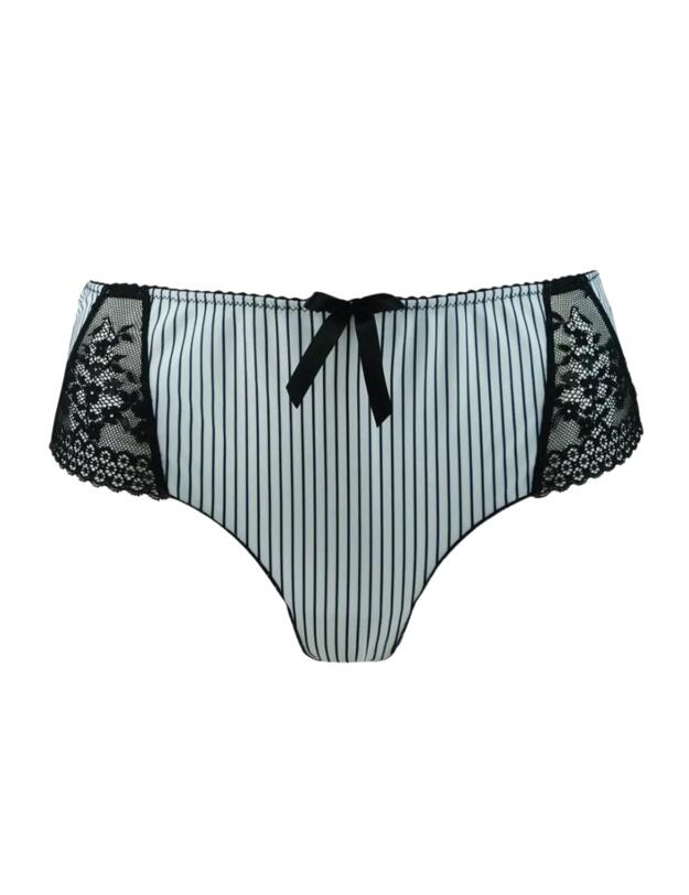 Pour Moi Madison Short Brief Black Stripe