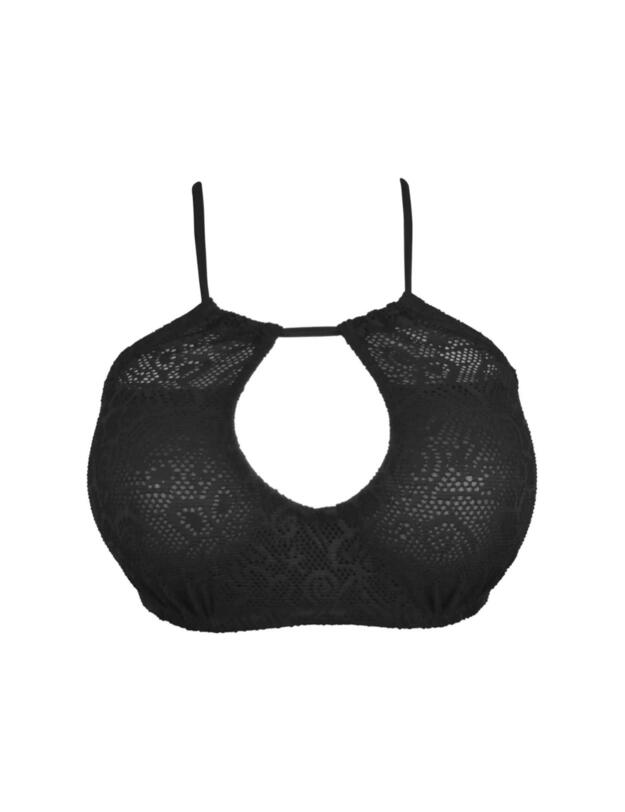 Pour Moi Puerto Rico Ring Neck Bikini Top Black