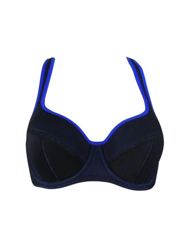 Pour Moi Energy Underwired Sports Bra Black/Cobalt