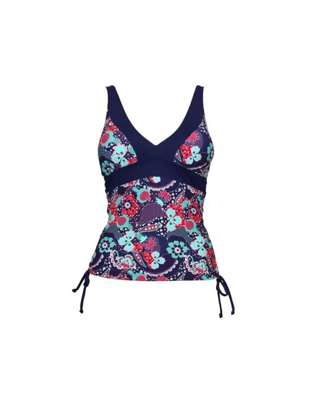 Pour Moi Positano Tankini Top Navy/Paisley