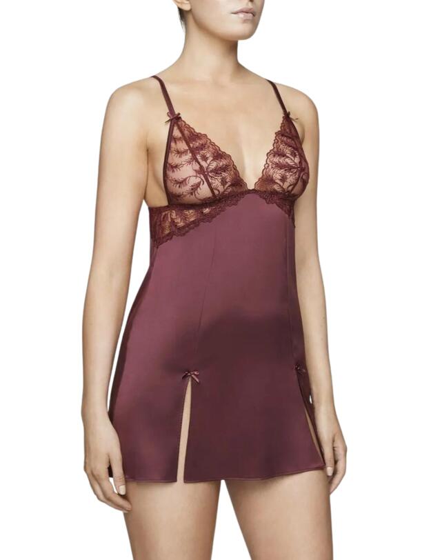 Muse By Coco De Mer Rosa Slip Bordeaux