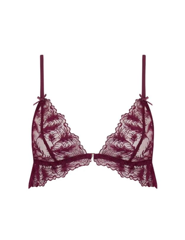 Muse By Coco De Mer Rosa Triangle Bra Bordeaux
