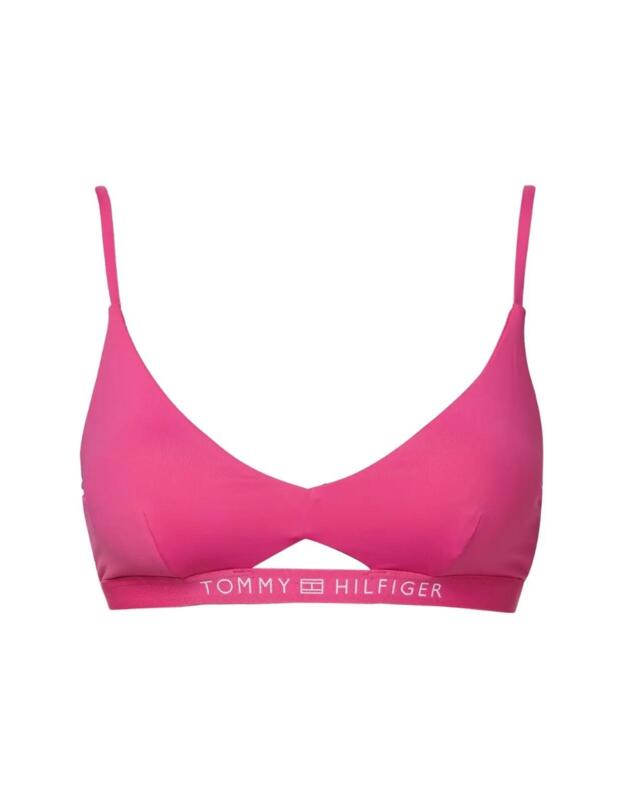 Tommy Hilfiger Logo Waistband Bikini Top Stunning Orchid
