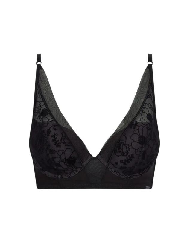 Calvin Klein CK Black Wildflower Push Up Bra Black