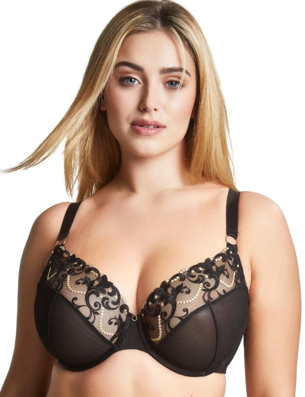 Sculptresse by Panache Nova Rigid Plunge Bra Black/Gold