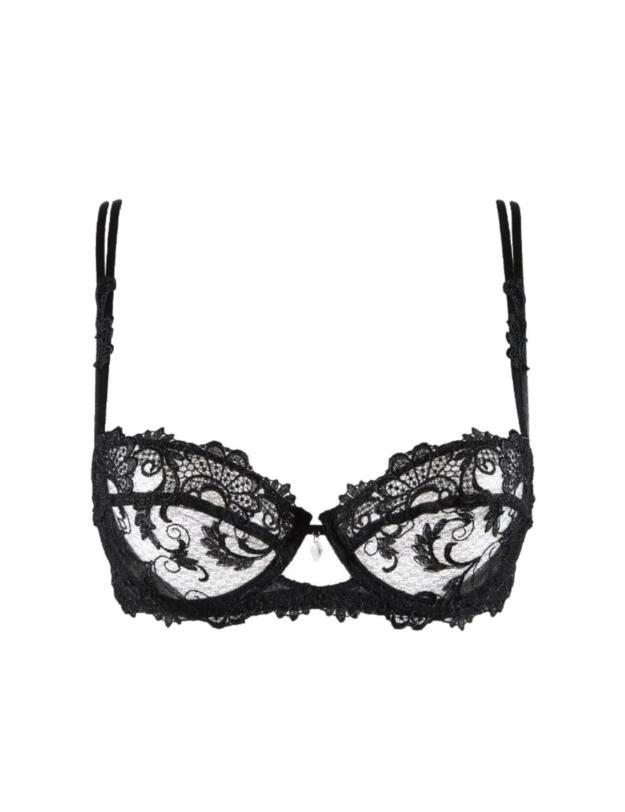 Lise Charmel Dressing Floral Half Cup Bra Black