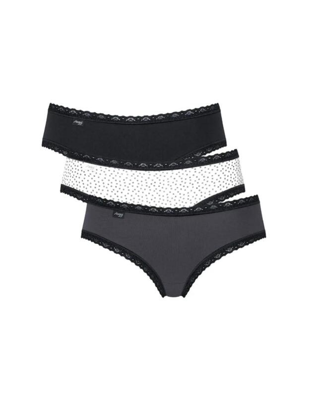 Sloggi 24/7 Weekend Hipster 3 Pack Brief Black/Combination