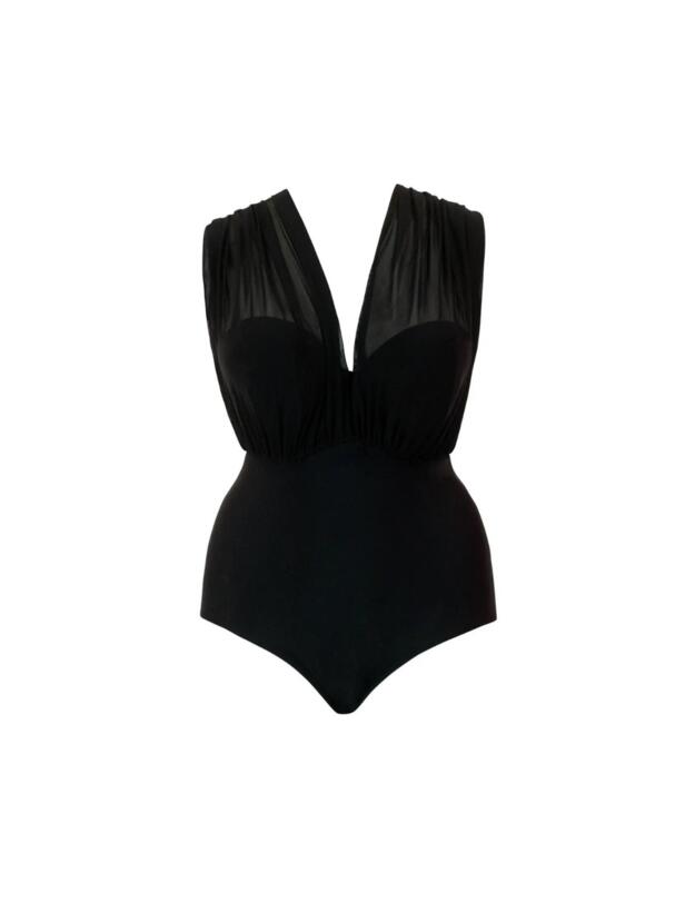 Curvy Kate Wrapsody Bandeau Swimsuit Black