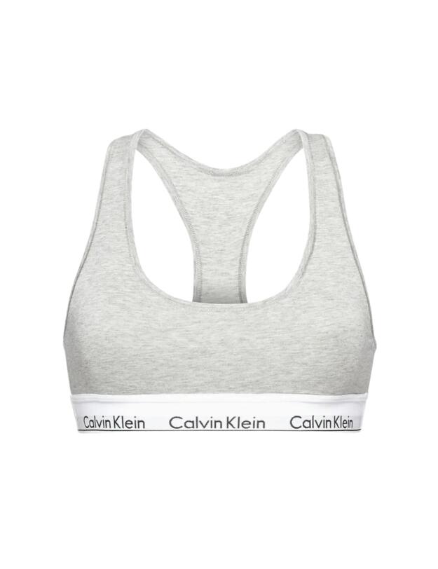  Calvin Klein Modern Cotton Bralette Bra  Grey Heather