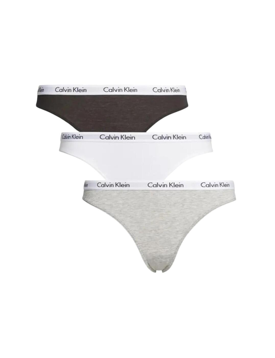 Calvin Klein Carousel Bikini Brief 3 Pack Black/White/Grey Heather