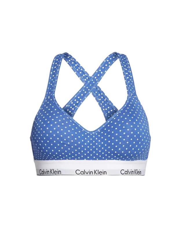  Calvin Klein Modern Cotton Bralette Bra Pure Dot Minnow Heather