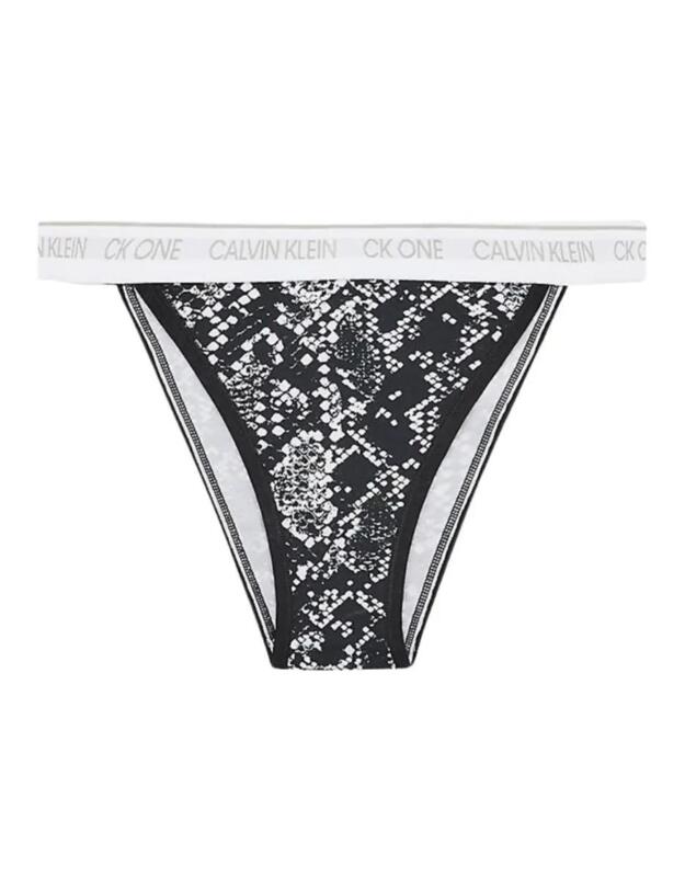 Calvin Klein CK One Cotton Brazilian Brief Rattlesnake Print_Black
