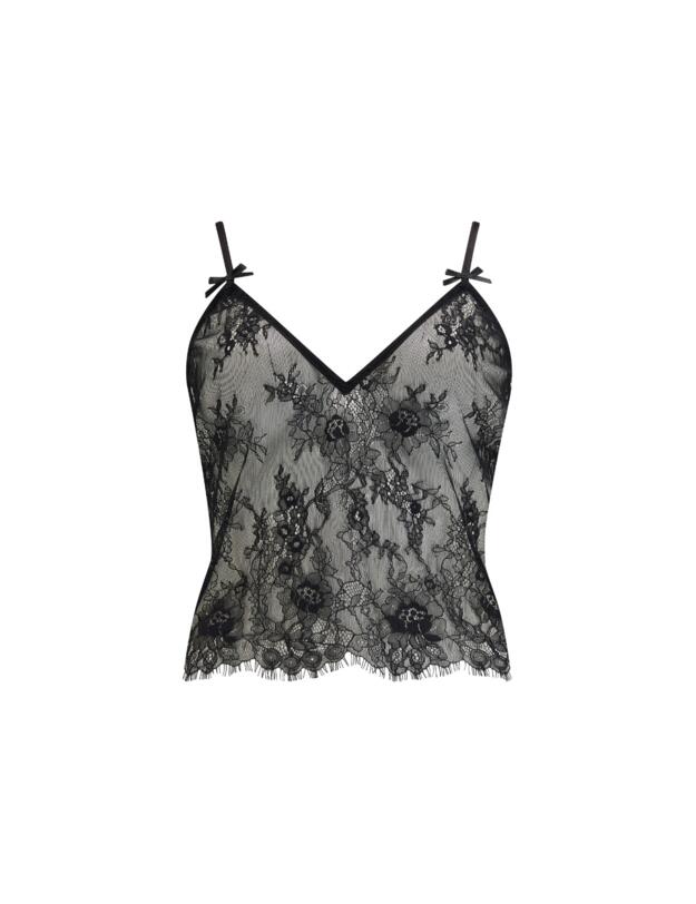 Pour Moi For Your Eyes Only Lace Cami And Short Set Black