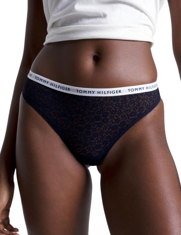 Tommy Hilfiger 3 Pack Lace Thong Desert Sky/White/Rouge