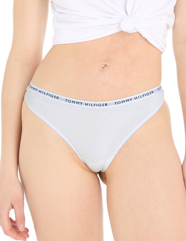 Tommy Hilfiger 3 Pack Thong Vessel Blue/White/Blue Coast