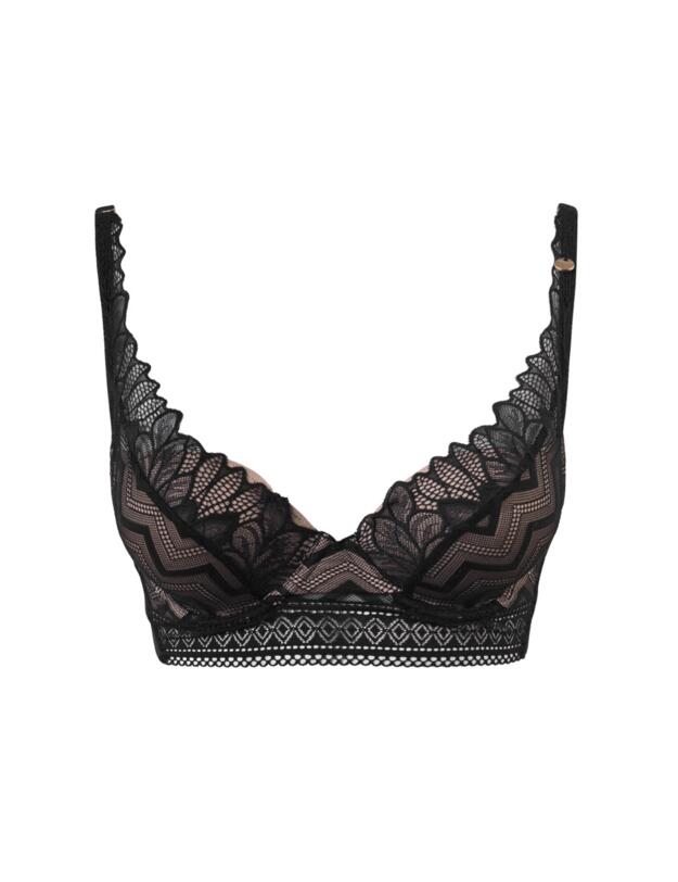 Wonderbra Spirit Tribal Mix Padded Triangle Bra Black