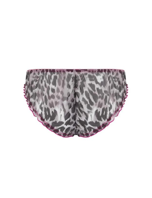 Muse by Coco de Mer FiFi Brief Grey Leopard