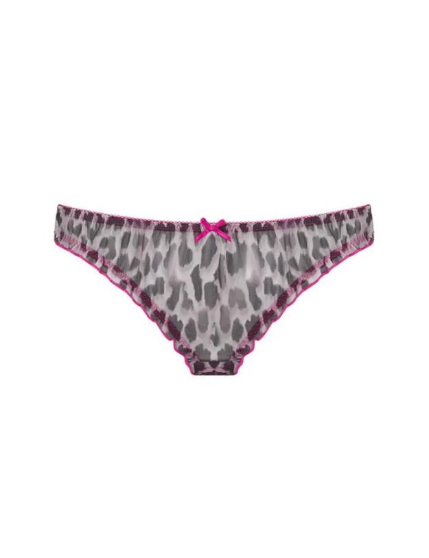 Muse by Coco de Mer FiFi Brief Grey Leopard