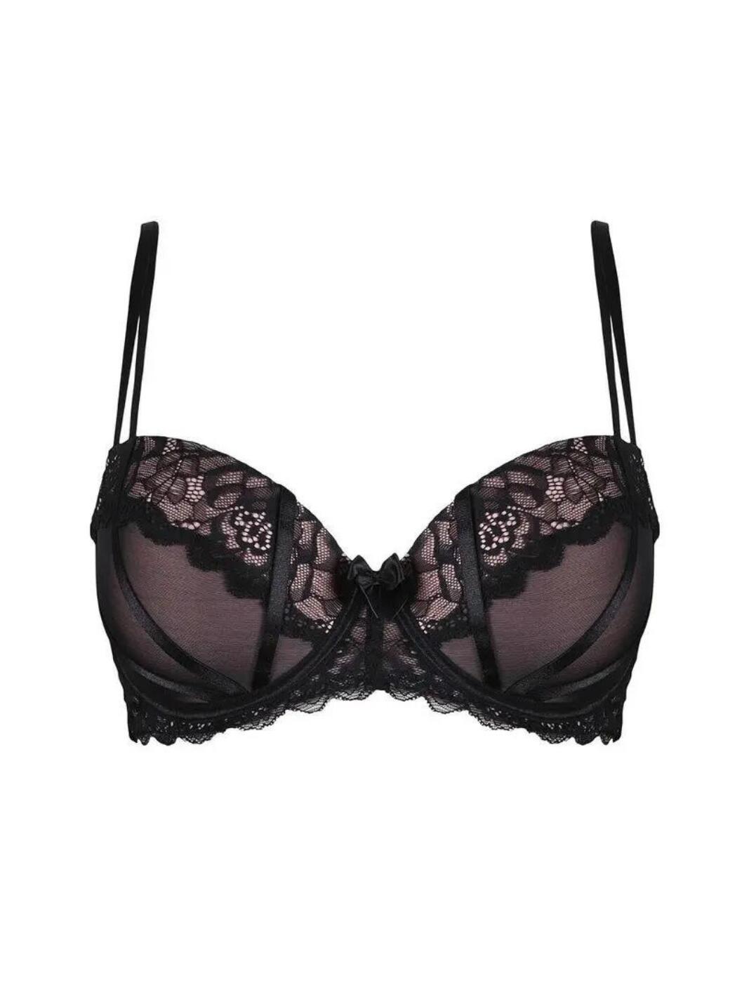 Pour Moi Confession Padded Bra Black/Pink