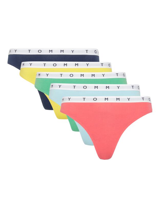 Tommy Hilfiger 5 Pack Thong Skyln/Lsr Pnk/Twlt/Cst Grn/Str