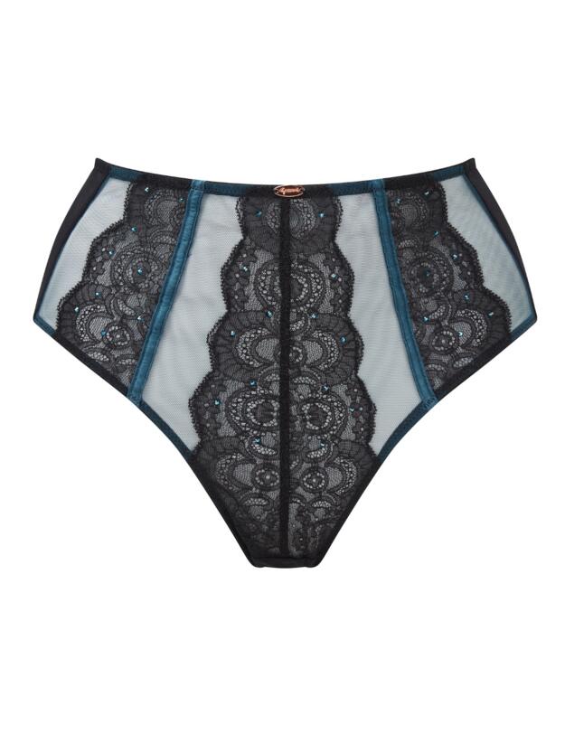 Gossard VIP Confession High-Waist Brazilian Black/Teal