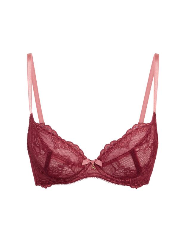 Gossard Superboost Lace Plunge Bra Cranberry/Raspberry Sorbet