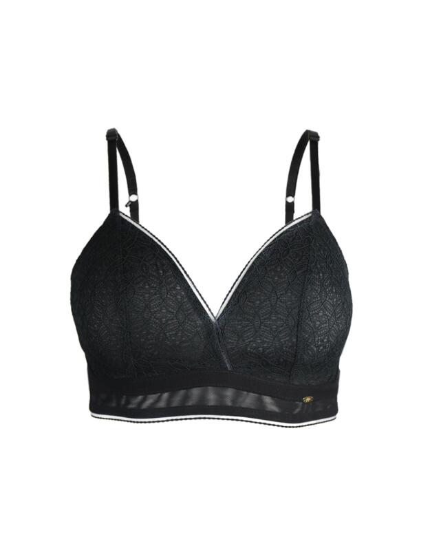 Pretty Polly Delicate Lace Non Wired Bra Black