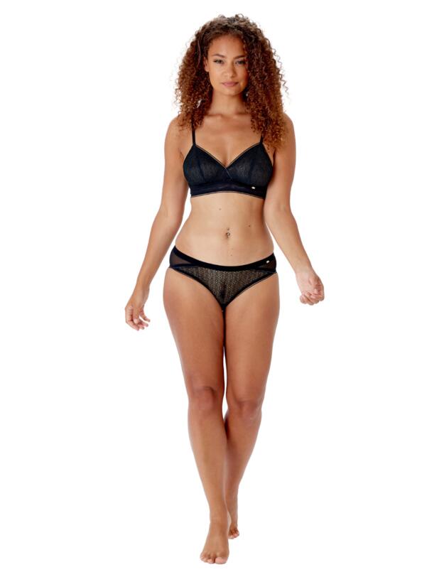 Pretty Polly Delicate Lace Non Wired Bra Black