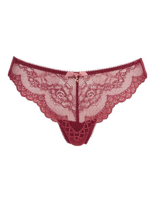 Gossard Superboost Lace Thong Cranberry/Raspberry Sorbet