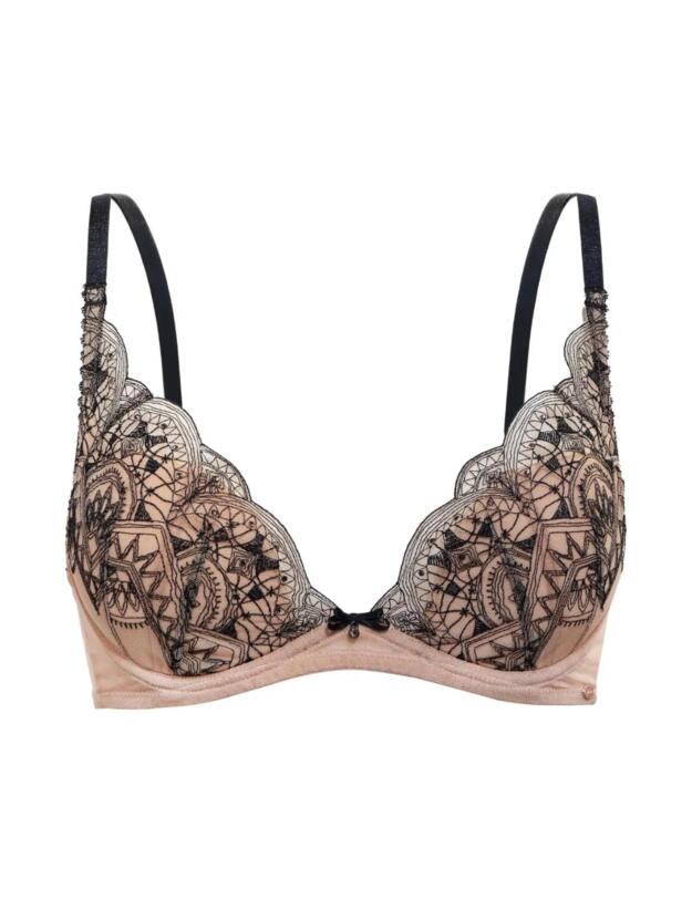 Gossard VIP Henna Padded Plunge Bra Black/Nude