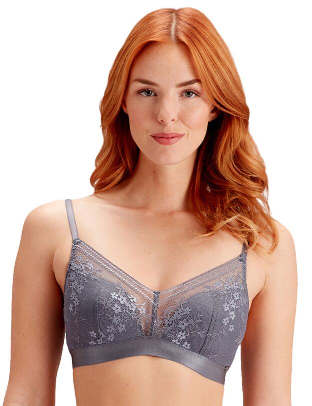 Pretty Polly Botanical Lace Non Wired Triangle Bra Nightshade