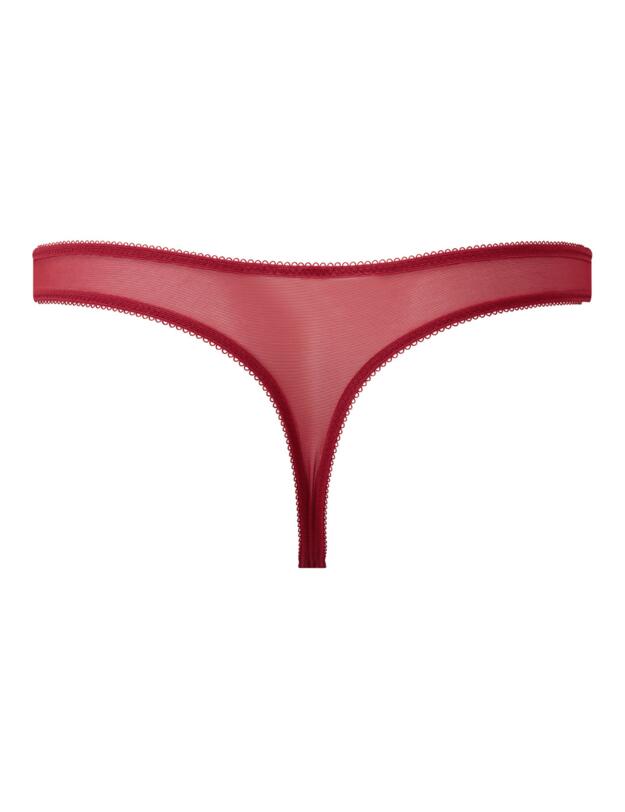 Gossard Glossies Lace Thong Raspberry Blush 