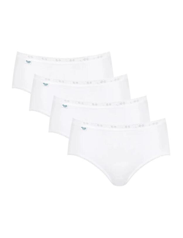 Sloggi Basic Midi Brief 4 Pack White