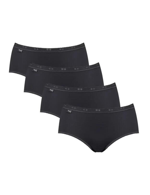 Sloggi Basic Midi Brief 4 Pack Black