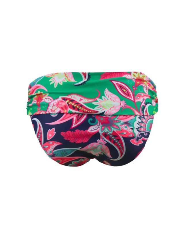 Pour Moi Havana Fold Over Bikini Brief Navy/Green