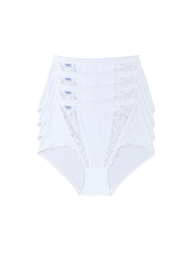 Sloggi Chic Maxi 4 Pack Briefs White