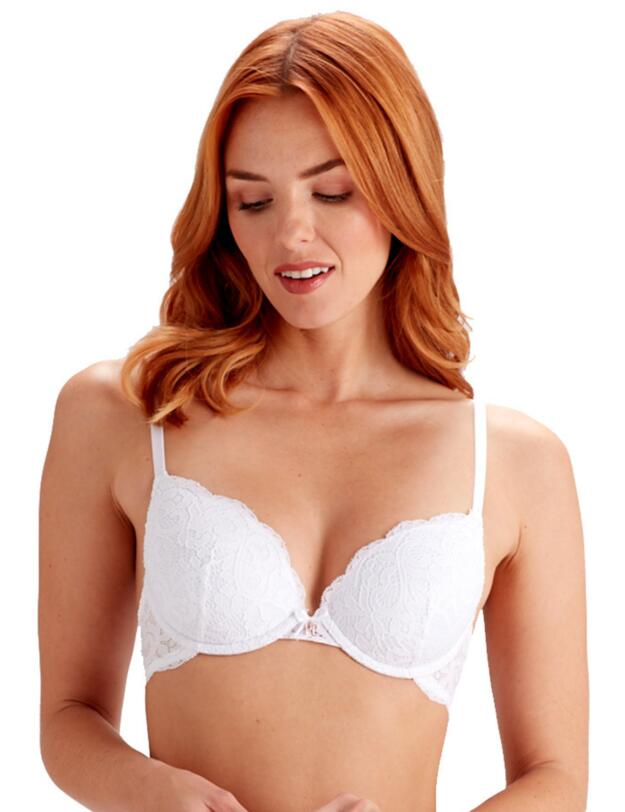 Pretty Polly Amy Padded Plunge Bra White