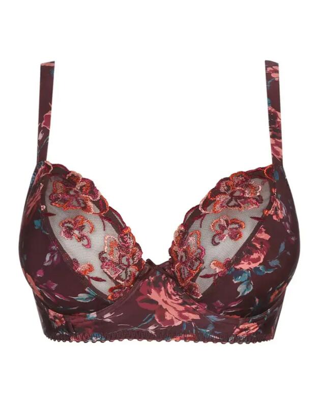 Prima Donna Sevas Plunge Balcony Bra Aubergine