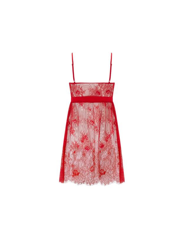 Pour Moi For Your Eyes Only Lace Babydoll Red 