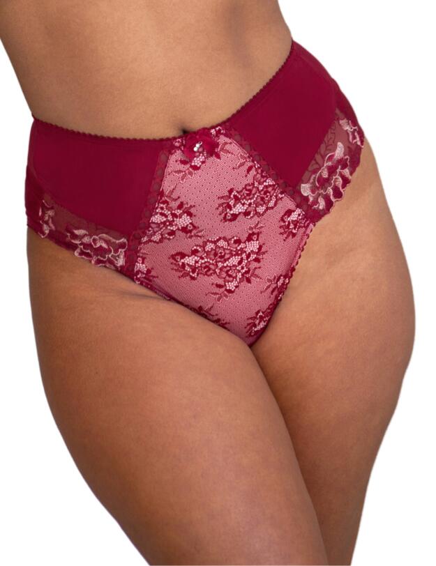 Pour Moi Sofia Lace Embroidered Deep Brief Red