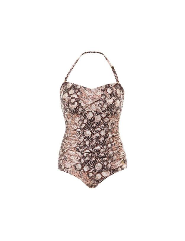 Seaspray Ella Bandeau Swimsuit Brown