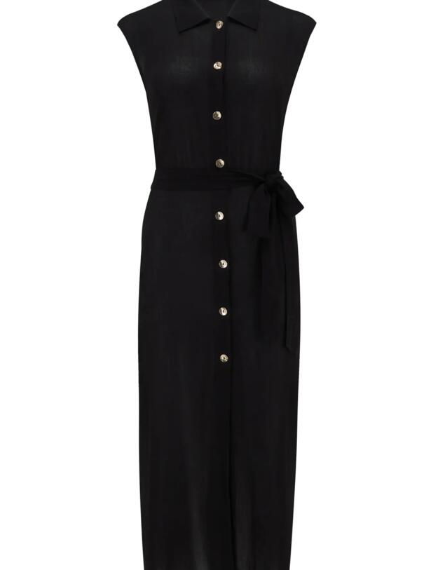 Pour Moi Midi Beach Shirt Black