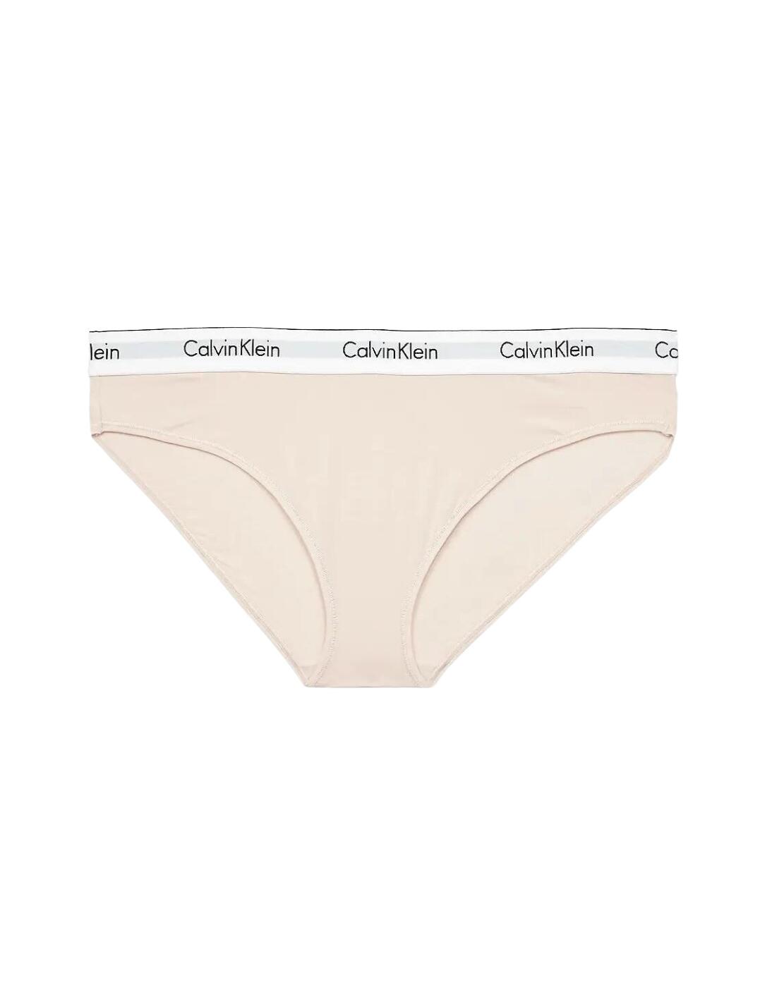 Calvin Klein Plus Size Modern Cotton bikini style briefs in beige