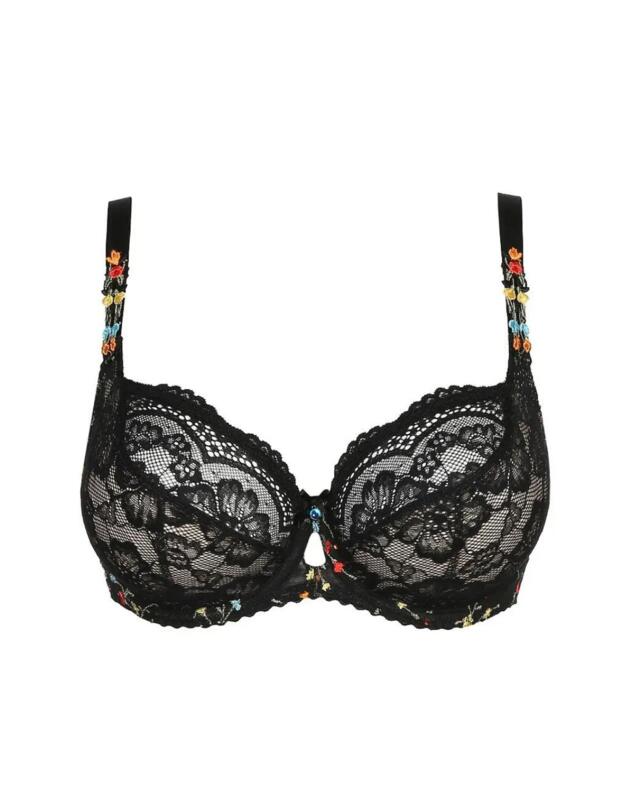Prima Donna Midnight Garden Seam Balcony Bra Black