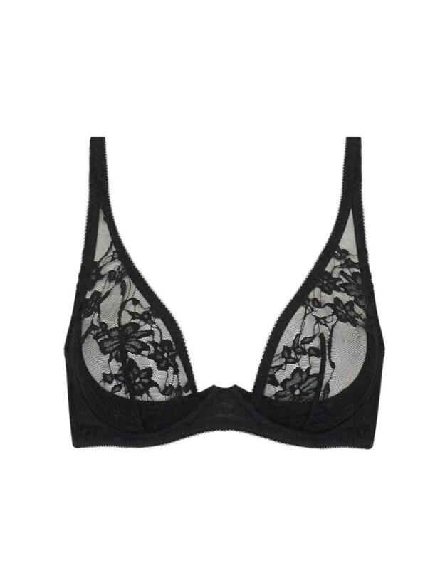 Muse by Coco de Mer Sofia Plunge Bra Black