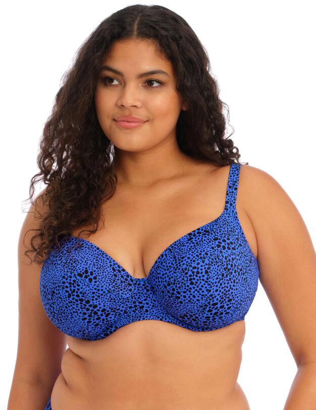 Elomi Pebble Cove Plunge Bikini Top Blue