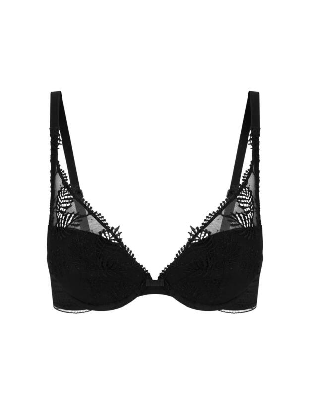 Simone Perele Bloom Triangle Push Up Bra Black