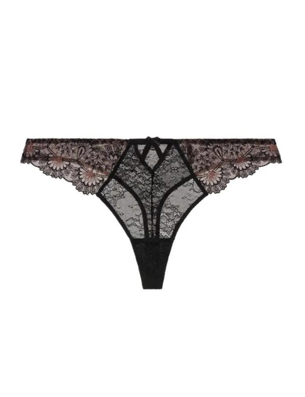 Aubade Art of Ink Tanga Brief Icone Black
