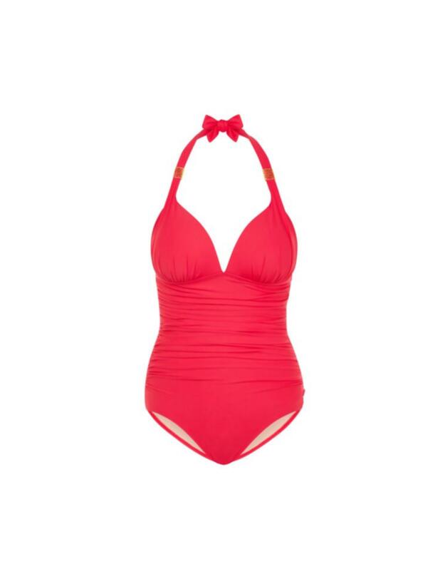 SeaSpray Just Colour Plain Hourglass Swimsuit Coral