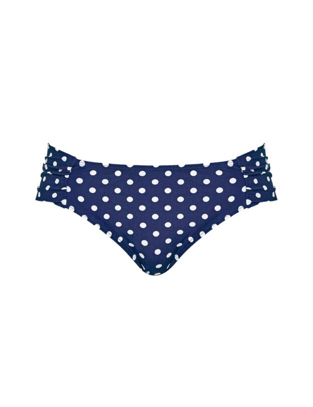 Panache Anya Spot Gather Bikini Brief Navy/Ivory
